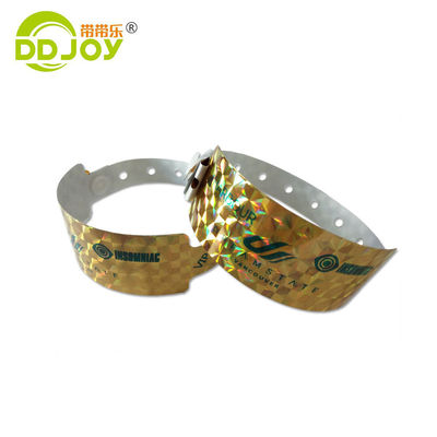 Blue Customized Holographic Wristband for Festival and Concert 250*25mm/250*16mm Size
