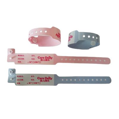 Customized Hospital Patient Charity ID Vinyl PVC Wristbands with Custom Band Information