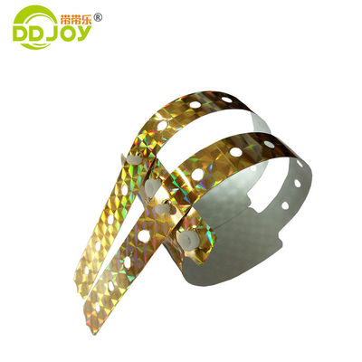 Blue Customized Holographic Wristband for Festival and Concert 250*25mm/250*16mm Size