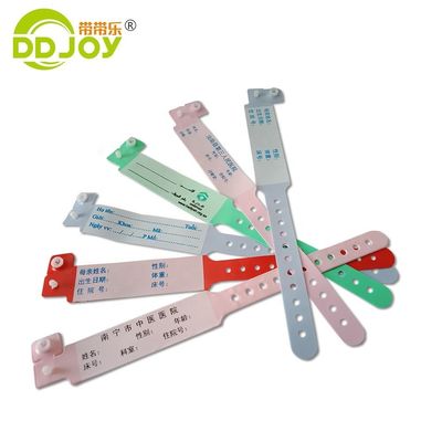 Customized Hospital Patient Charity ID Vinyl PVC Wristbands with Custom Band Information