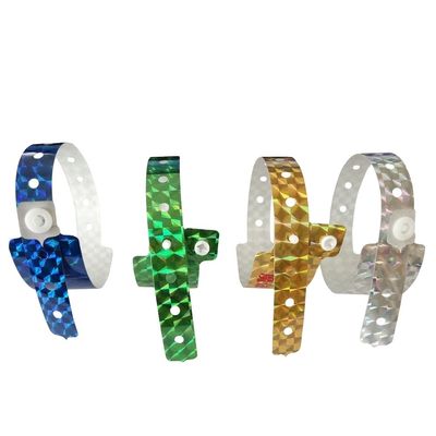 2023 Holographic ID Bracelet Exhibition and Concert Admission Glitter Wristbands
