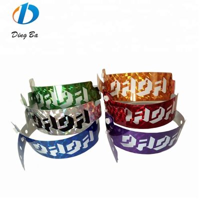 2023 Holographic ID Bracelet Exhibition and Concert Admission Glitter Wristbands