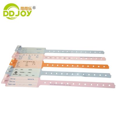 Orange Medical Plastic Disposable Wristband for Custom Hospital Identification System