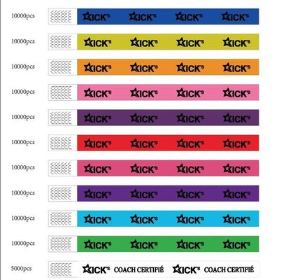 Tyvek Paper Bracelet for Holiday Decoration in Various Colors and Designs at Bulk