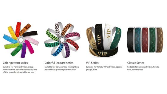 Tyvek Paper Bracelet for Holiday Decoration in Various Colors and Designs at Bulk