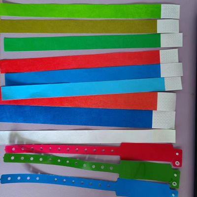 Tyvek Paper Bracelet for Holiday Decoration in Various Colors and Designs at Bulk
