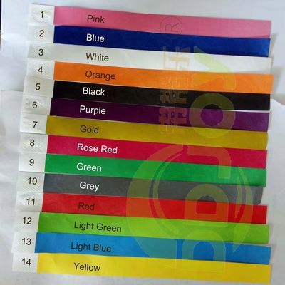 Tyvek Paper Bracelet for Holiday Decoration in Various Colors and Designs at Bulk