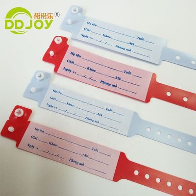 Cartoon Pattern Waterproof Disposable Medical Plastic Wristband for Hospital Patients
