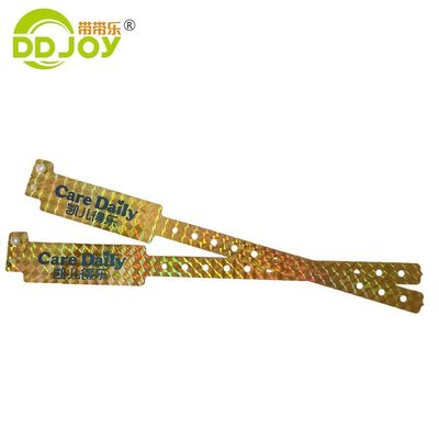 Glitter ID Wristband Custom Logo Printing Hologram Bracelets for Festival Park Tickets