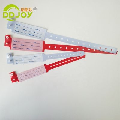 Cartoon Pattern Waterproof Disposable Medical Plastic Wristband for Hospital Patients