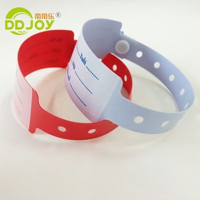 Cartoon Pattern Waterproof Disposable Medical Plastic Wristband for Hospital Patients