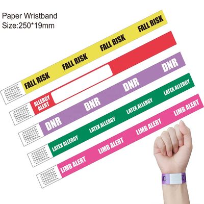 DDJOY Medical Alert Wristband Fall Risk Allergy/Limb DNR Latex Allergy Directly Sell