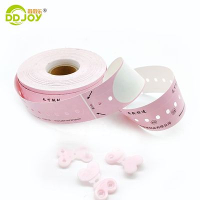 DD Joy Disposable Roll Adult Size Thermal Printable Hospital ID Wrist Band with Blue