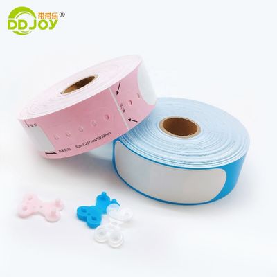 DD Joy Disposable Roll Adult Size Thermal Printable Hospital ID Wrist Band with Blue