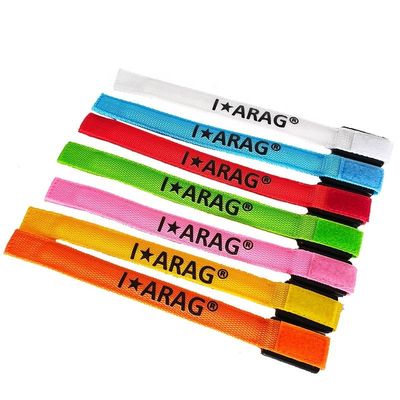 Custom Offset Printing Nylon Flashing LED Bracelets Glow in Dark for Events Concerts