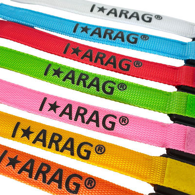 Custom Offset Printing Nylon Flashing LED Bracelets Glow in Dark for Events Concerts