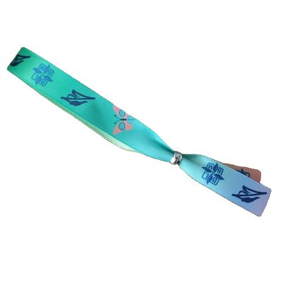 ID Wristband Custom Eco Friendly Fabric Woven Cloth Bracelet for Events and Parties