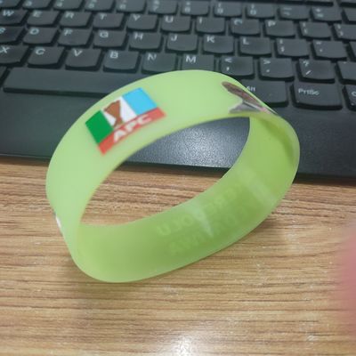 Sport Events Silicon Material Wristband Custom GlOW Rubber Bracelets for Festivals