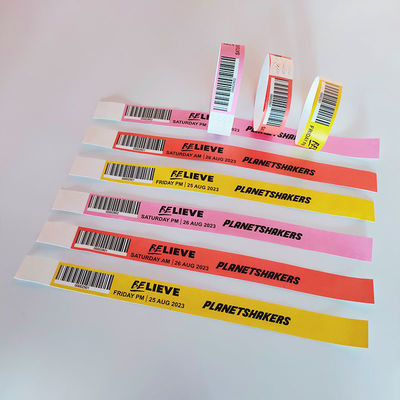 Waterproof QR Code Wristbands Ideal for Guest/Vendor/Media/Staff/VIP Tickets