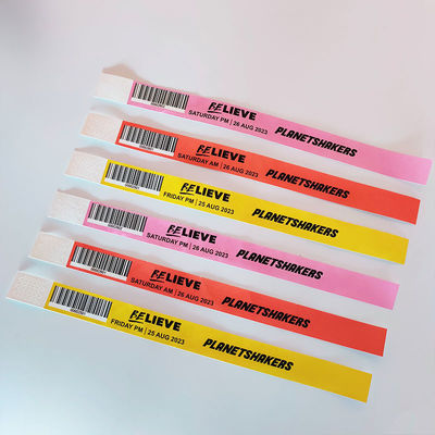Waterproof QR Code Wristbands Ideal for Guest/Vendor/Media/Staff/VIP Tickets