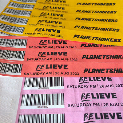 Waterproof QR Code Wristbands Ideal for Guest/Vendor/Media/Staff/VIP Tickets