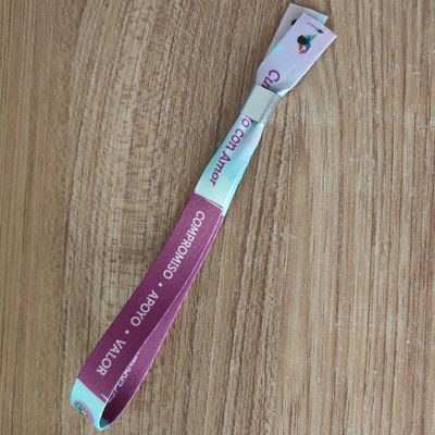 ID Wristband Custom Eco Friendly Fabric Woven Cloth Bracelet for Events and Parties