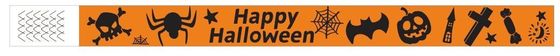 DDJOY 100pcs Happy Halloween Paper Wristbands Waterproof Tyvek Bracelets for Parks