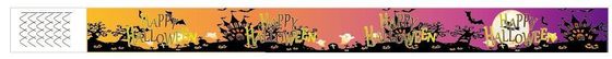 DDJOY 100pcs Happy Halloween Paper Wristbands Waterproof Tyvek Bracelets for Parks