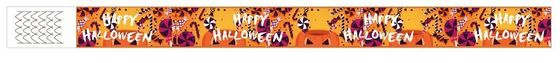 DDJOY 100pcs Happy Halloween Paper Wristbands Waterproof Tyvek Bracelets for Parks