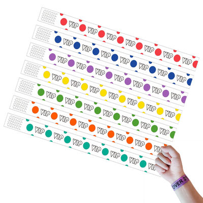 Gift Company Events 100pcs Count Paper Wristband One-time VIP Wristbands with Logo