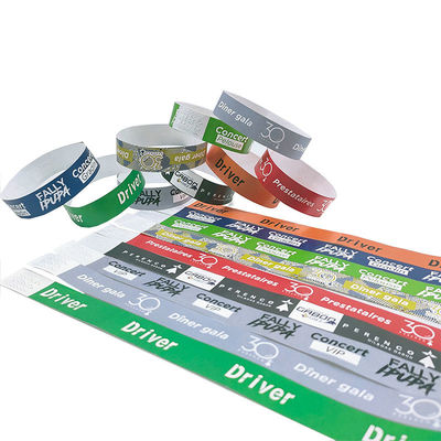Gift Company Events 100pcs Count Paper Wristband One-time VIP Wristbands with Logo