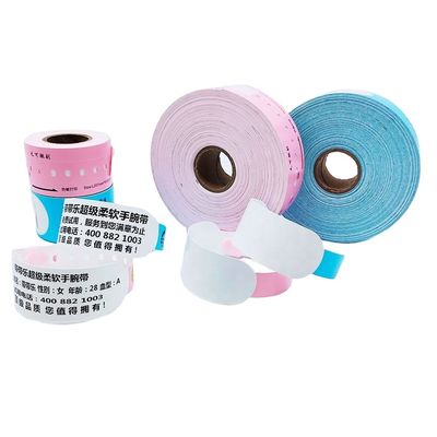 Custom Printed Lock Type Bracelet Thermal Synthetic Paper Wristband for Adults and Kids