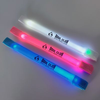 255.16*20mm Custom Printing LED Wrist Band for Parties and Events Glowing in the Dark