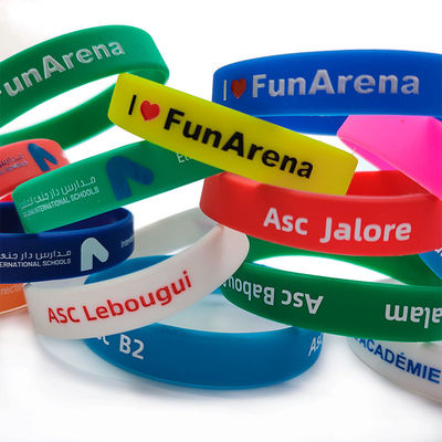 170*12*2mm Band Width Glowing in Dark Custom Silicon Wristband for Events Festival