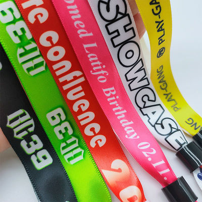 Printed Fabric Wrist Bands Tear Resistant for Music Festivals and Hotel Entrance