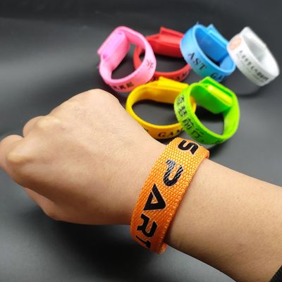 Custom Silk Screen Offset Printing Nylon LED Wristband for Night Running Glow in Dark Armband