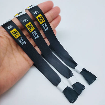 Printed Fabric Wrist Bands Tear Resistant for Music Festivals and Hotel Entrance