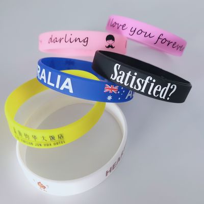 170*12*2mm Band Width Glowing in Dark Custom Silicon Wristband for Events Festival