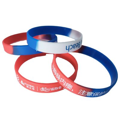Silicone Wristband Waterproof Orange Glowing in Dark Wrist Band Custom Bracelet Gift