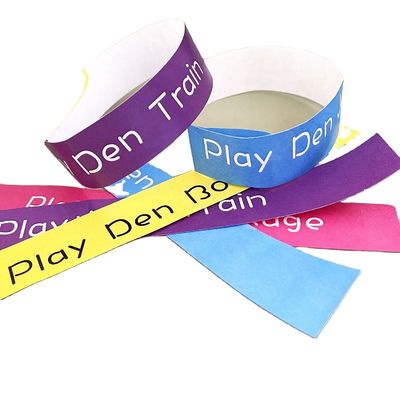 Promotion Gifts Customized Disposable Paper Wristbands with Custom Logo ID Solution