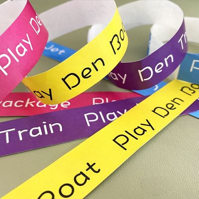 Promotion Gifts Customized Disposable Paper Wristbands with Custom Logo ID Solution