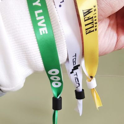 Support Pantone Color Card Woven Logo Polyester Wristband Bracelet for Promotion Gifts