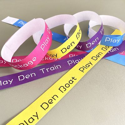 Promotion Gifts Customized Disposable Paper Wristbands with Custom Logo ID Solution