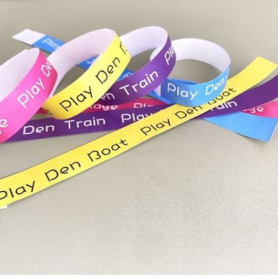 Promotion Gifts Customized Disposable Paper Wristbands with Custom Logo ID Solution