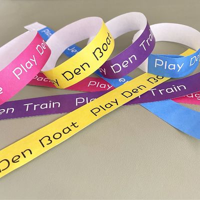 Promotion Gifts Customized Disposable Paper Wristbands with Custom Logo ID Solution