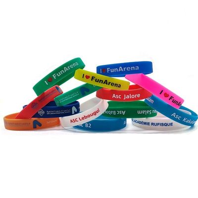 Silicone Wristband Waterproof Orange Glowing in Dark Wrist Band Custom Bracelet Gift