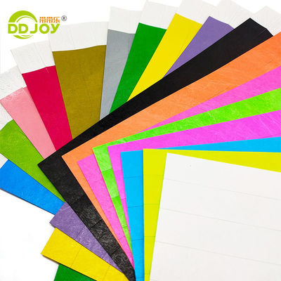 One Color Printing 1'' 3/4'' Solid Color Inkjet Printable Tyvek Wristbands for Events