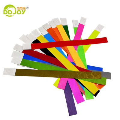 One Color Printing 1'' 3/4'' Solid Color Inkjet Printable Tyvek Wristbands for Events