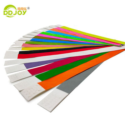 One Color Printing 1'' 3/4'' Solid Color Inkjet Printable Tyvek Wristbands for Events
