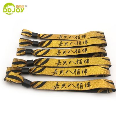 Custom Polyester Festival Woven Wristband Bracelet Cloth Fabric Wrist bands TNT Shipping